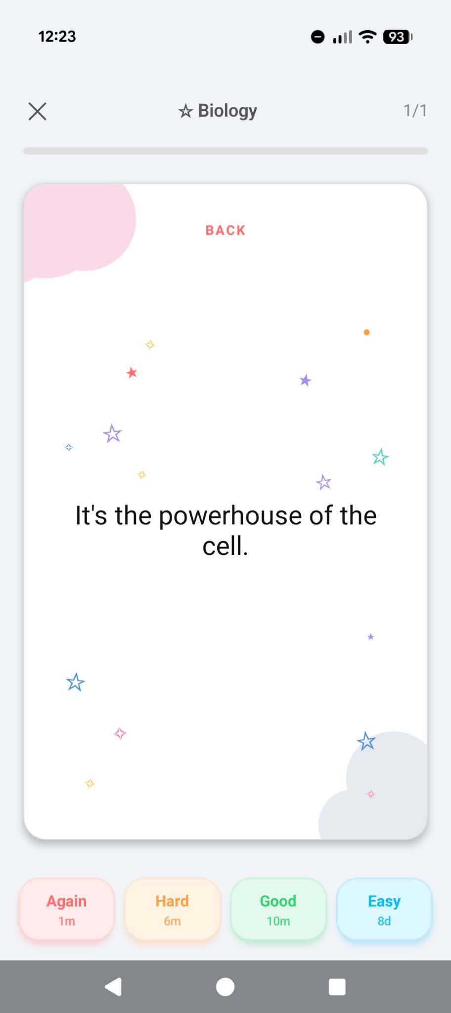 Neuraloop spaced repetition app showing adaptive review intervals